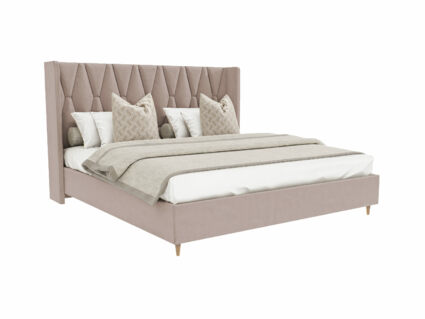 Кровать Beautyson Rebecca велюр Formula 230 бежевый (с подъемным механизмом) 266