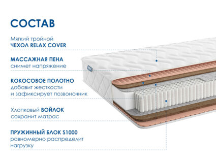 Матрас Димакс Relmas Cocos 3 S1000 40